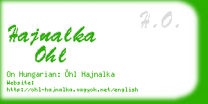hajnalka ohl business card